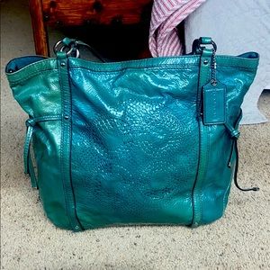 Audrey patent leather Coach tote